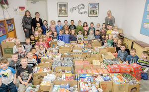 Garden Valley students 'fill the bucket' for people in need.